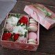 Коробочка с цветами и макарунами"Вдохновение"